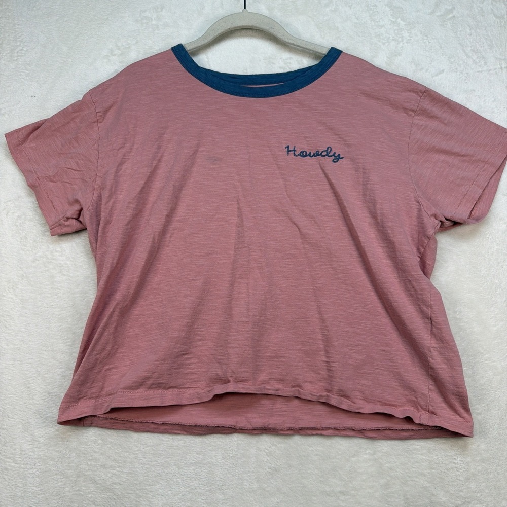 Tecovas Western T Shirt Mens‎ XL Embroidered Logo Ringer Casual Cowboy Tee